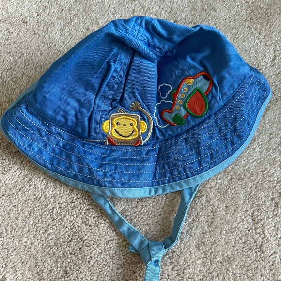 Hanna Andersson Quilted Hoodie Airplane Monkey 70 with pants and XS hat - Picture 2 of 6